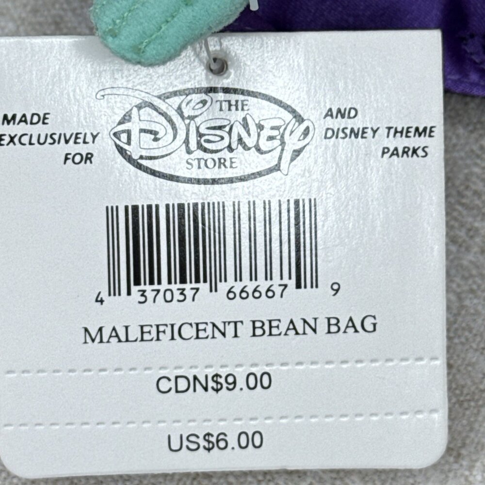 Sleeping Beauty Prince Phillip Maleficent Aurora Disney Store Bean Bag Set of 3 - Picture 10 of 10